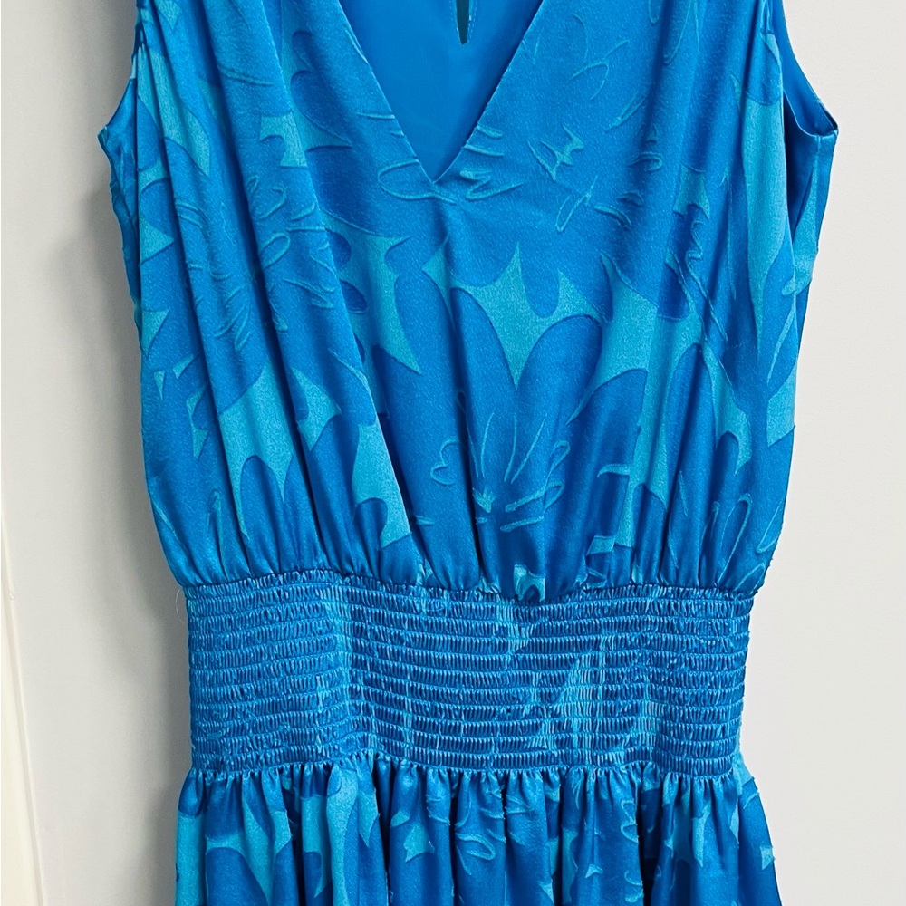 ❤️STUNNING & BRAND NEW RAMY BROOK DRESS IN TURQUOISE SATIN! Never worn!